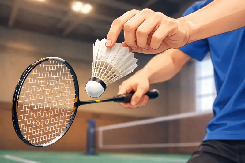 バドミントンサーブルールと正しい構え方の確認図