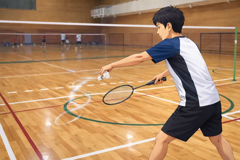 バックハンドサーブを練習する若い男性プレーヤー。