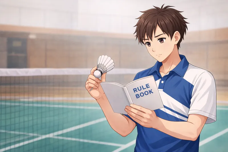 公式ルール｜第13条フォルト（ホールディング）を示すアイキャッチ（ルールブックとシャトル）