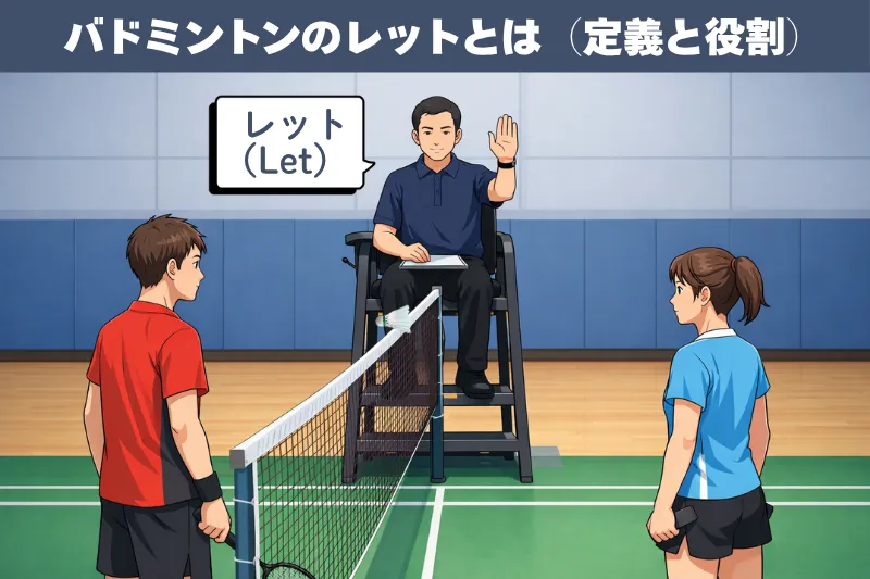 バドミントンのレットとは？試合中に主審がレットをコールする場面