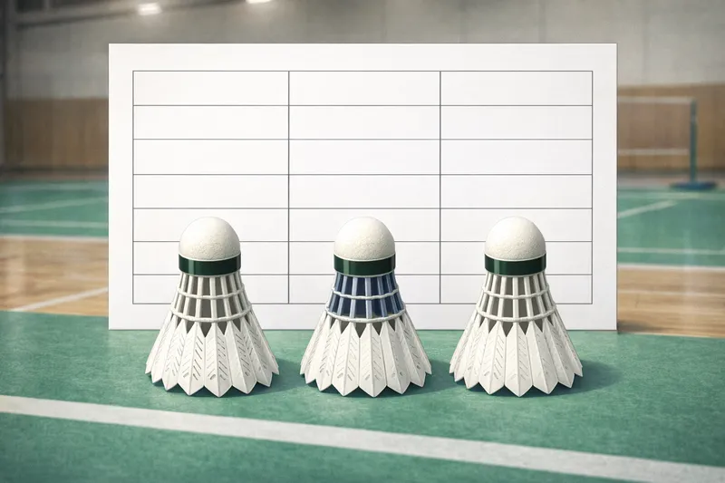 ヨネックス人工シャトルCROSSWIND 70を中心に他メーカーの天然球と比較したイメージ